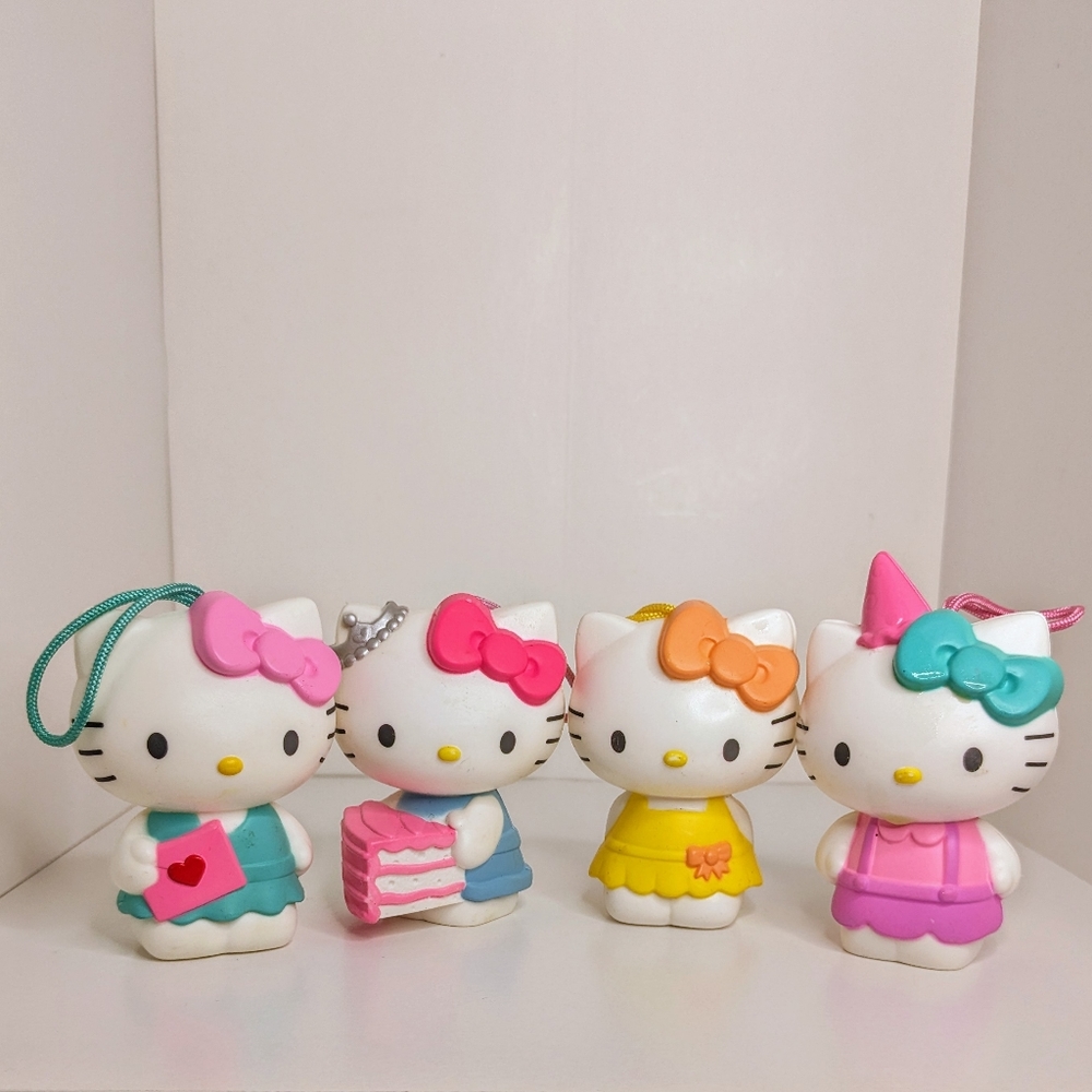2014 Hello Kitty Colorful Festive Ornaments: Cake, Dress, Party Vibes!
